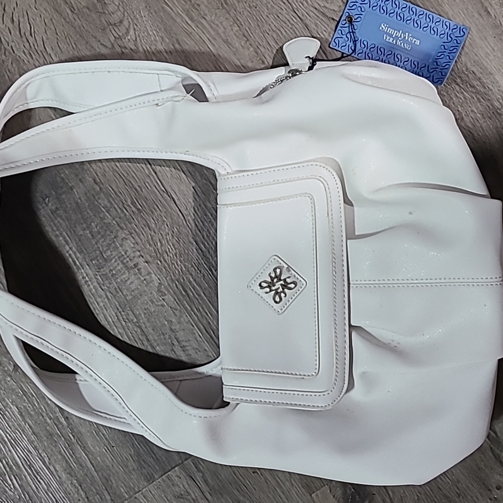 Vera Wang white satchel purse NWT